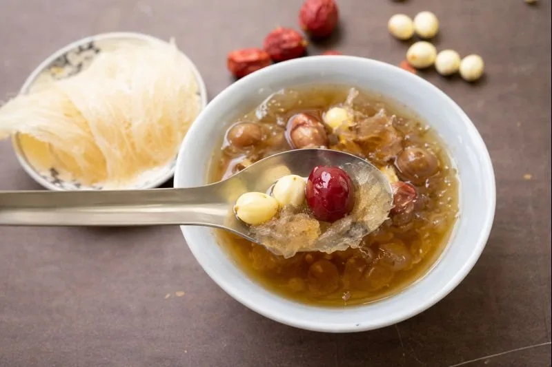 Prepared bird's nest soup dish, Mekong Delta